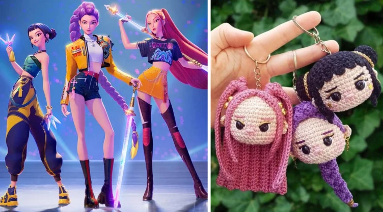 4 ideas de llaveros de Kpop Demon Hunters de crochet para regalar.png