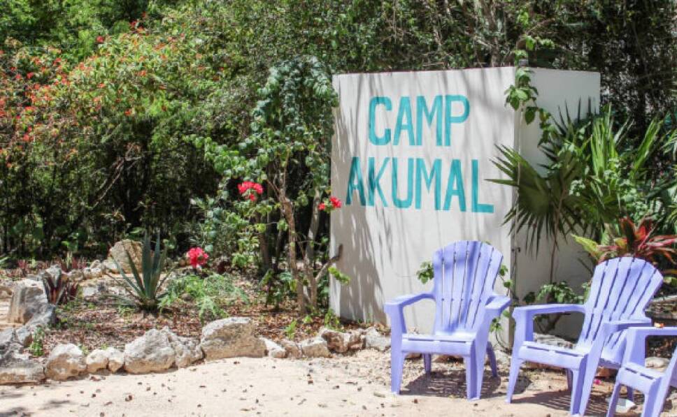 lugares para acampar en la playa en akumal
