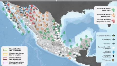 Clima en México 15 de febrero