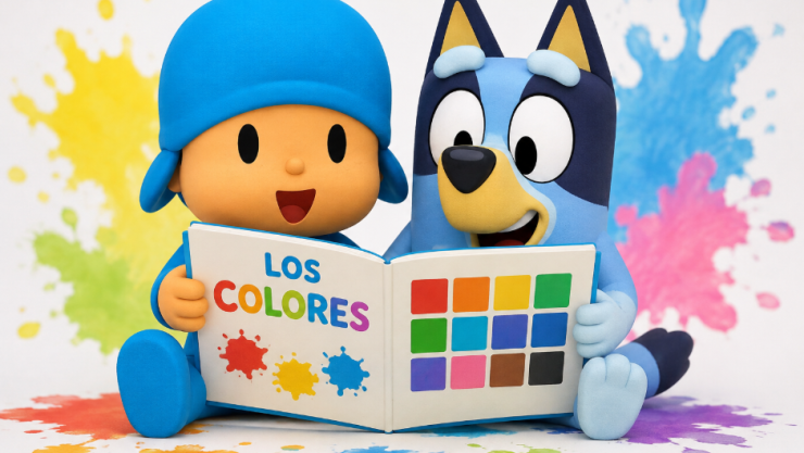 4 capítulos de Pocoyo y de Bluey para aprender sobre los colores de manera sencilla, práctica y divertida