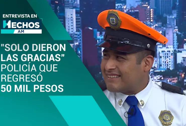 Policía narra cómo regresó los 50 mil pesos en el AICM: “Pensó que se los íbamos a quitar”