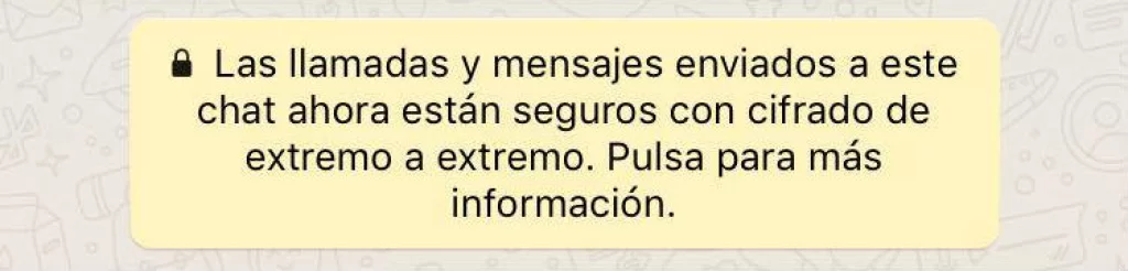 Whatsapp mensaje cifrado