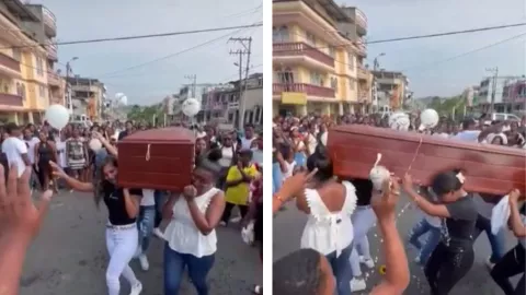 jóvenes bailan y perran con reggaeton para despedirse de su amiga en funeral de colombia.jpg