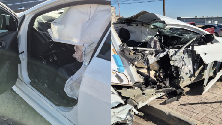 Choque en carettera Juárez y El Porvenir