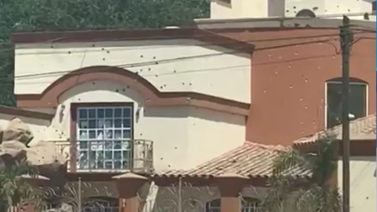 Fachadas, donde se contabilizaron más de cien disparos de armas automáticas en Sinaloa.