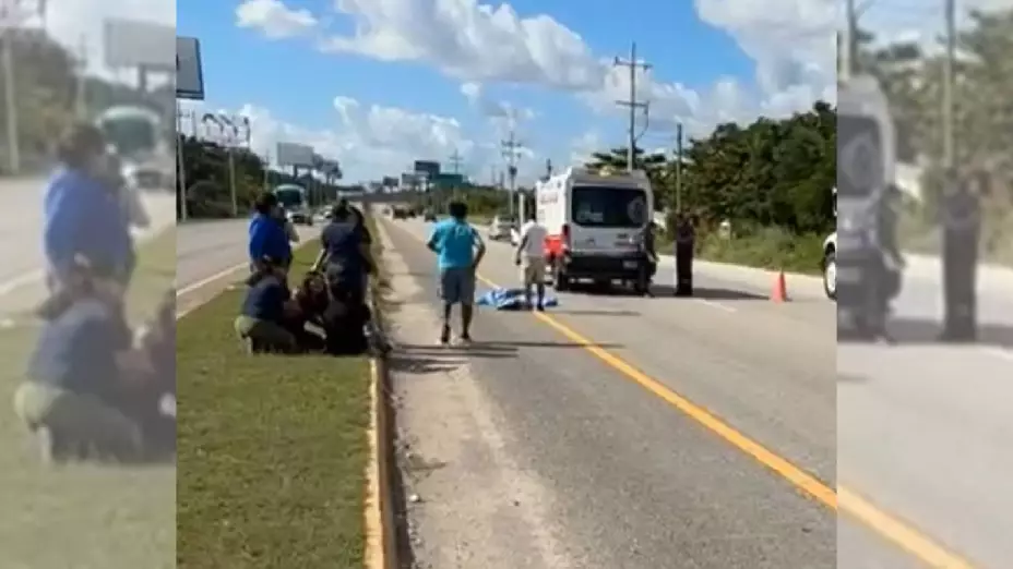 ¡ÚLTIMA HORA! Mujer muere atropellada en carretera Tulum- Playa del Carmen; conductor se da a la fuga