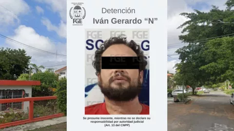 Iván Gerardo “N”, detenido por doble feminicidio en Quintana Roo.