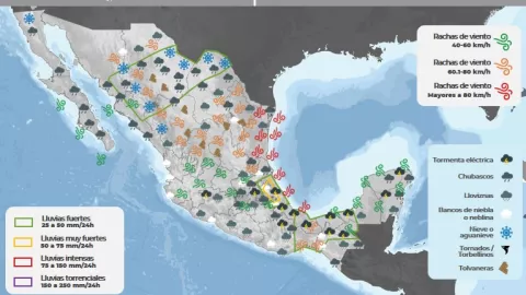 Clima en México 18 de marzo