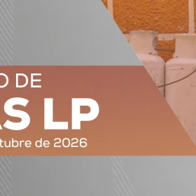 Precio del gas lp del 18 al 24 de octubre.