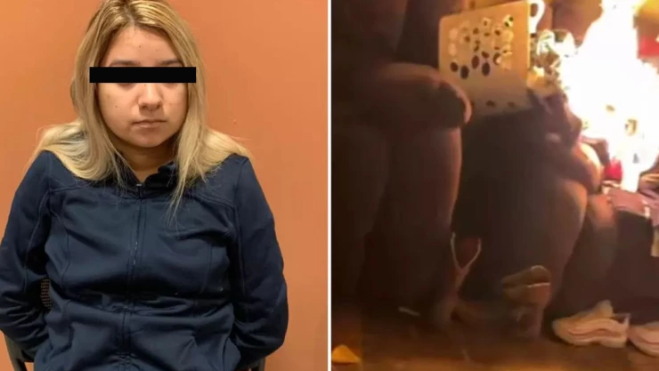 mujer quema casa de novio