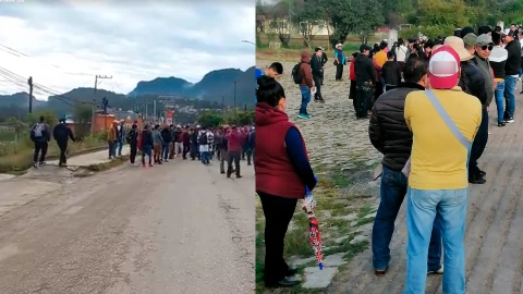Bloqueo en San Cristóbal de Las Casas hoy 19 de noviembre