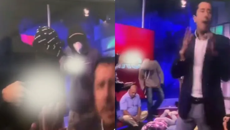 VIDEO: Personas armadas ingresan en plena transmisión de televisión EN VIVO