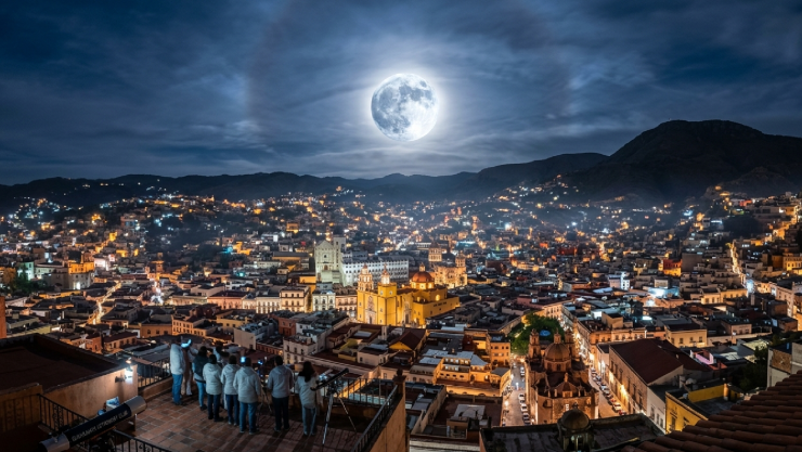 Luna Azul en Guanajuato 31 de mayo