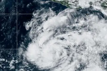 Tormenta tropical Vance en el océano Pacífico el 21 de octubre.