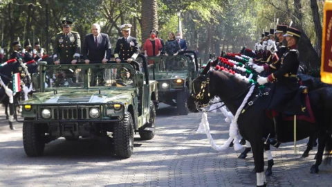 El presidente Andrés Manuel López Obrador encabezó la ceremonia para conmemorar el 108 aniversario de la “Marcha de la Lealtad”.