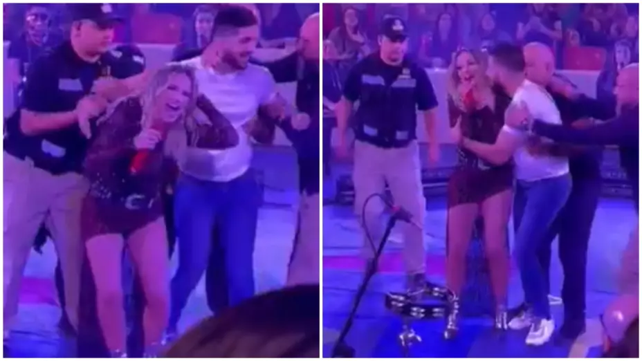 El fan todavía le pidió una foto a la cantante María José.