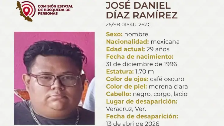 ¡Ayúdale a volver! José Daniel Díaz Ramírez, desaparecido en Veracruz ¿Qué sabemos de su desaparición?