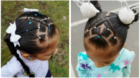 peinados para niña con ligas