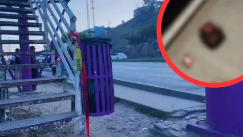 Restos humanos hallados sobre puente peatonal en Tijuana; investigaciones en curso