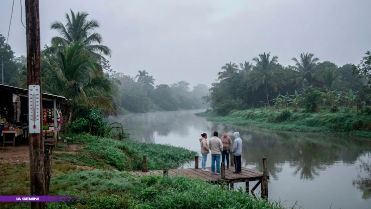 ¿Listos para el frío? El aire ártico congela a Tabasco y amenaza con desbordar ríos.