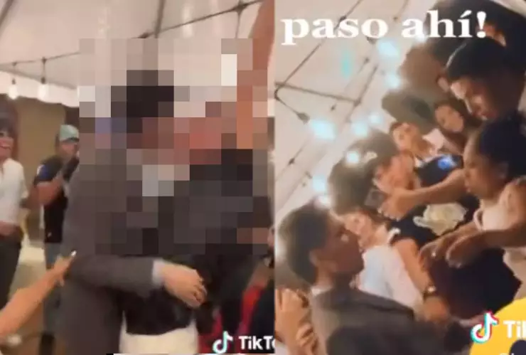 VIDEO: ¡A caray! Hombre se besa con el novio en plena boda