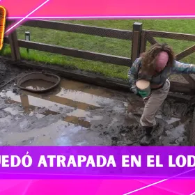 ¡Niurka quedó atrapada en el lodo! Así sufrió para llegar con los cerditos de La Granja VIP