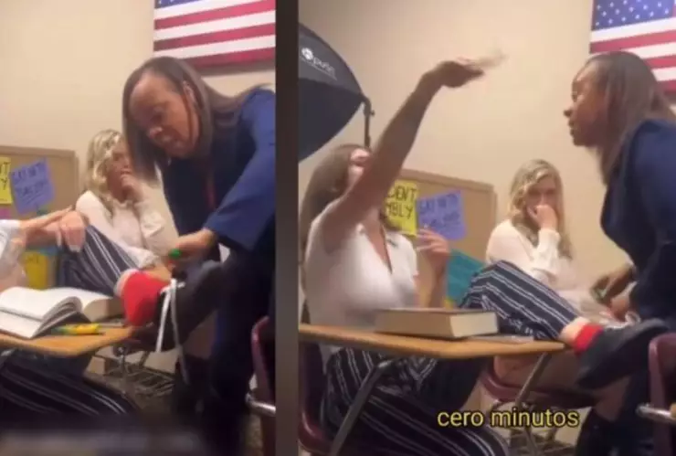 Alumna le lanza un zapato a su maestra 