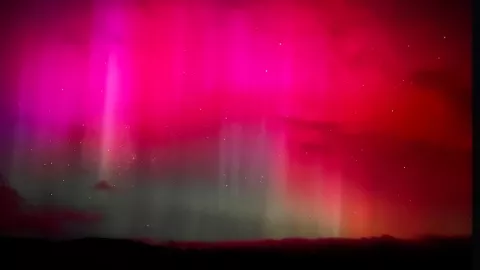 Auroras boreales por tormenta solar geomagnética