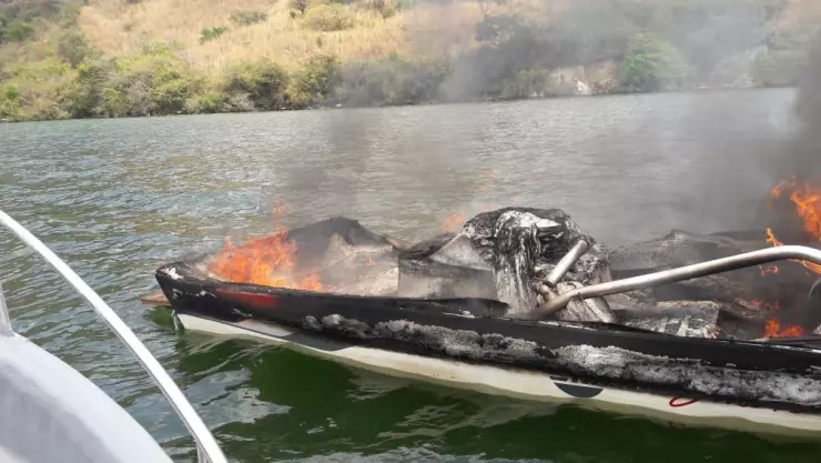 Incendio embarcación Chiapas
