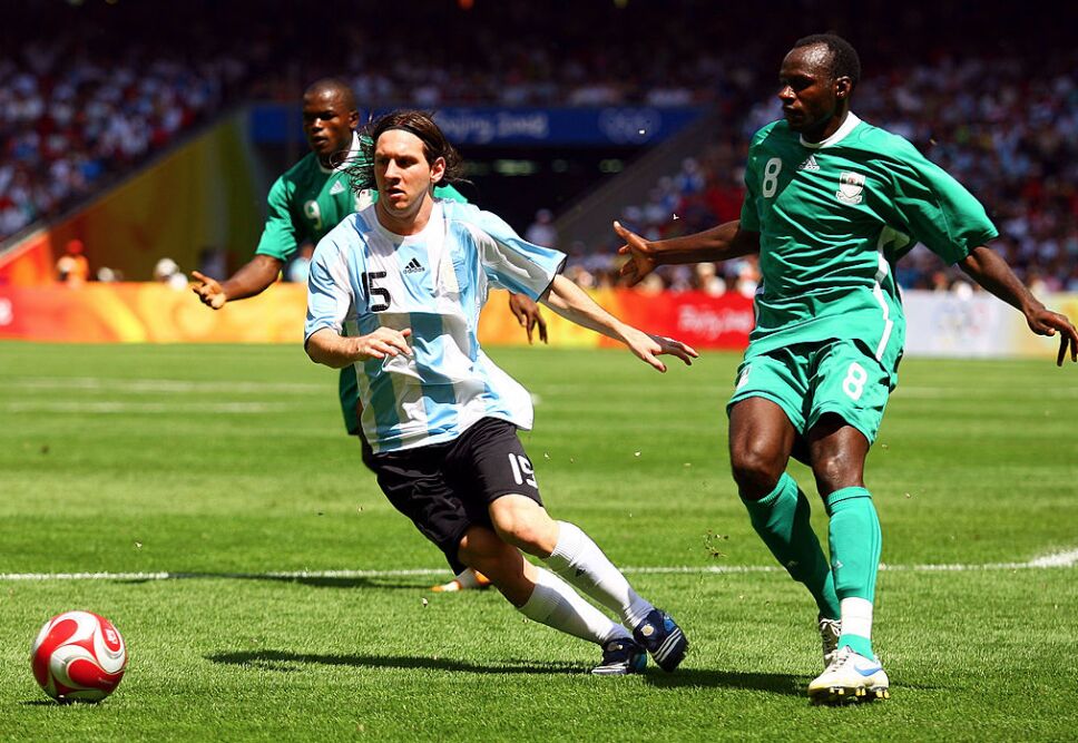 Messi desparramando talento en Beijing 2008