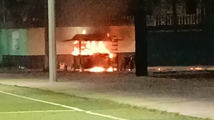 incendio en deportivos de Veracruz
