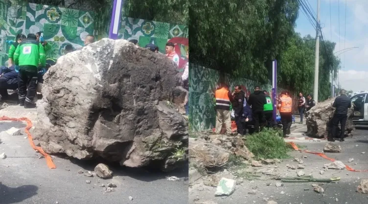 Roca de varias toneladas cae sobre peregrinos en Cerro del Tepeyac; hay lesionados