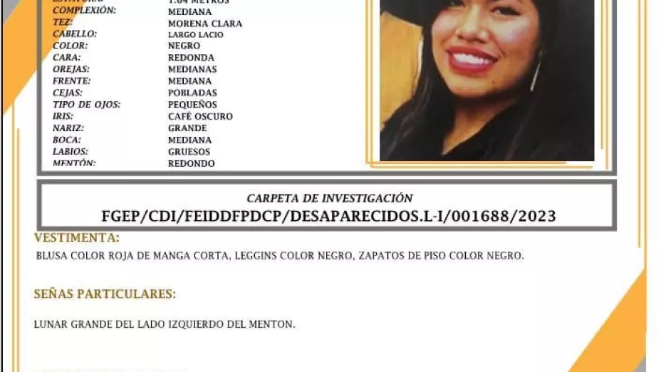 Ficha de búsqueda Melanie González Calva