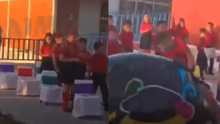 Maestra en graduación.