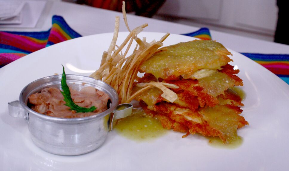 Tortitas de pollo en salsa verde