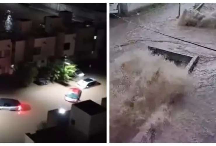 Caos por inundaciones en Querétaro: Se desborda represa tras tromba; hay varios fraccionamientos bajo el agua