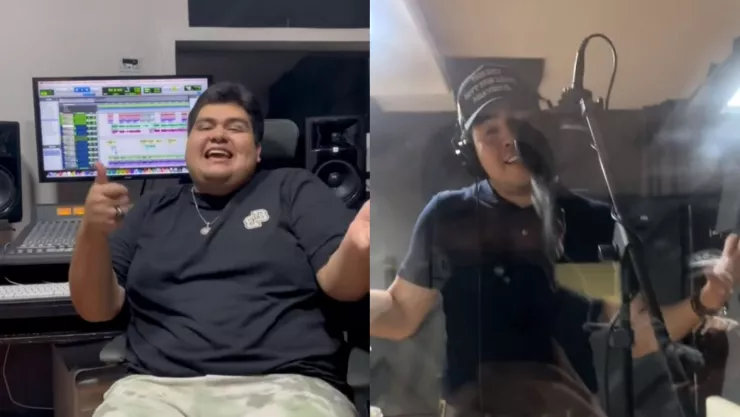 Octavio Cuadras (izquierda) lanza la versión estudio de ‘Bling Bling’ con Fidel de Marca Registrada (derecha)