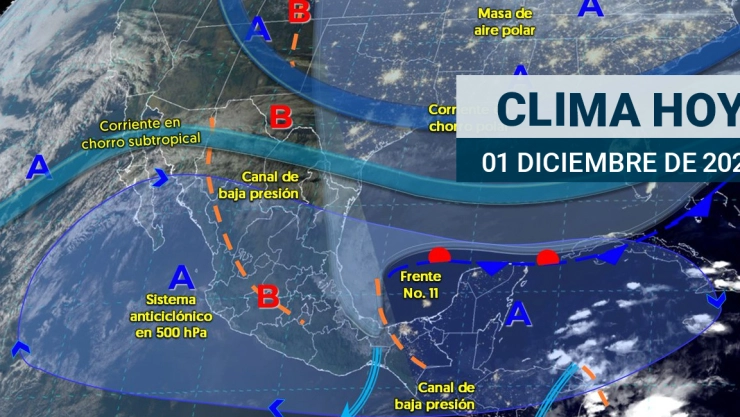 Clima en México 1 de diciembre.