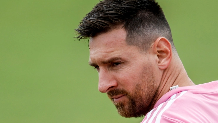 Lionel Messi concentrado en entrenamiento del Inter Miami