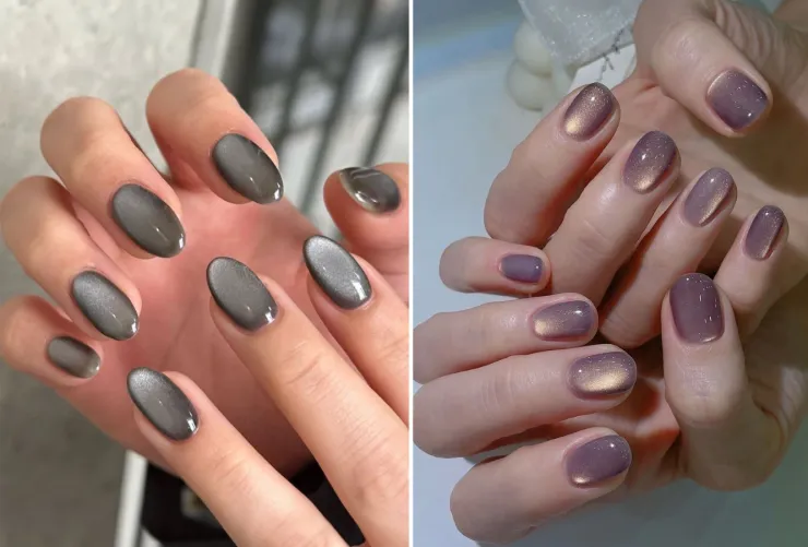 Ideas uñas nude glass