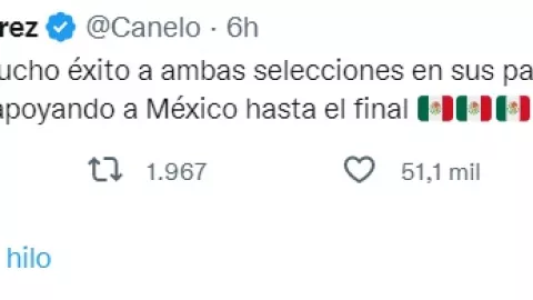 Canelo le deseó mucha suerte a ambas selecciones