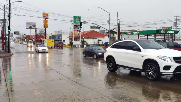 Calles con lluvia en Tijuana