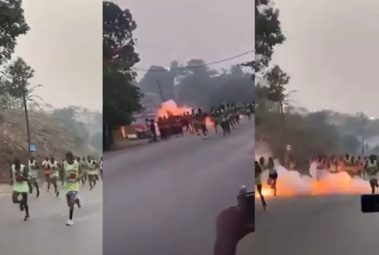 Explosión en una carrera