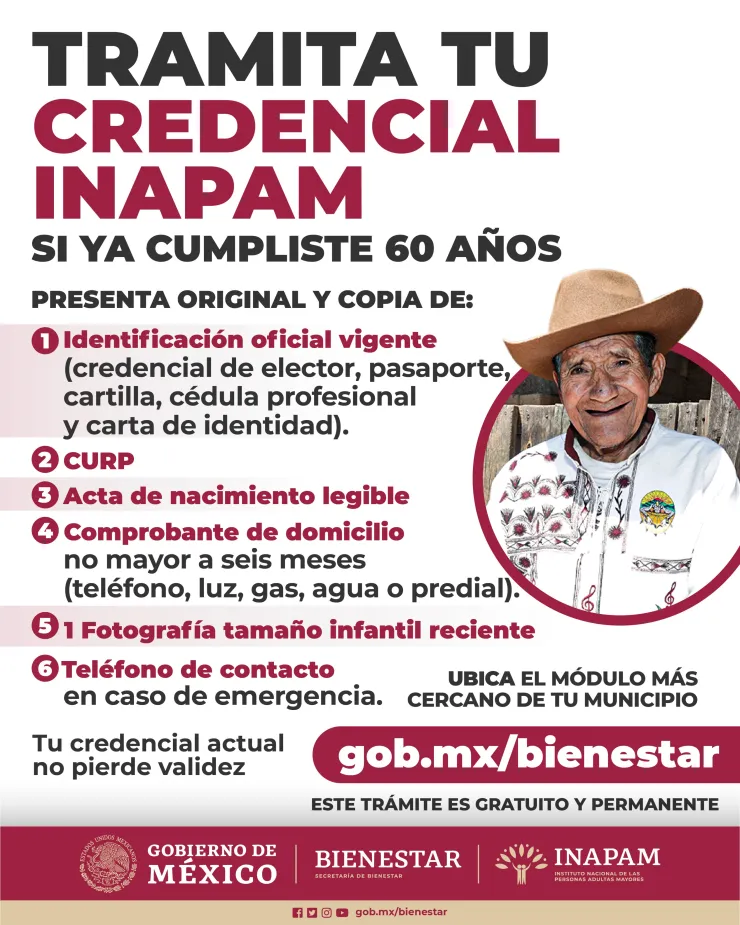 Requisitos para tramitar la INAPAM