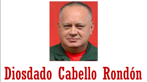 Aviso de recompensa por Diosdado Cabello.