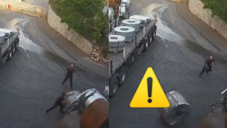 Trabajador aplastado