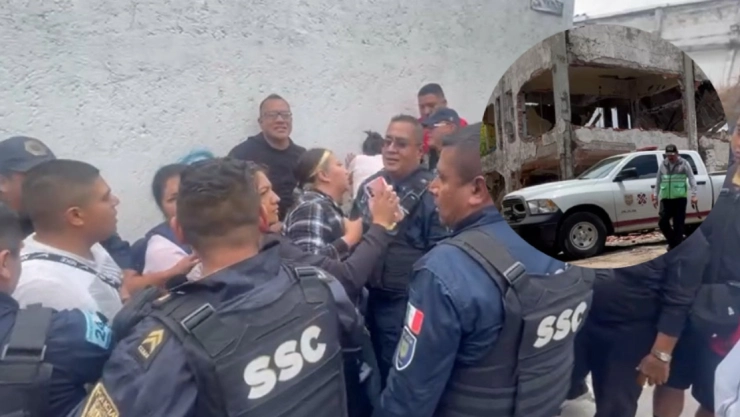 ¡Barda aplasta a un niño y un señor en Venustiano Carranza! Sus familiares se pelearon con policías