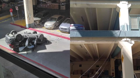 Cae-camionta-de-segundo-piso-en-hospital-San-José-en-Hermosillo-Sonora