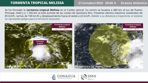 Se forma la tormenta tropical Melissa en el Atlántico