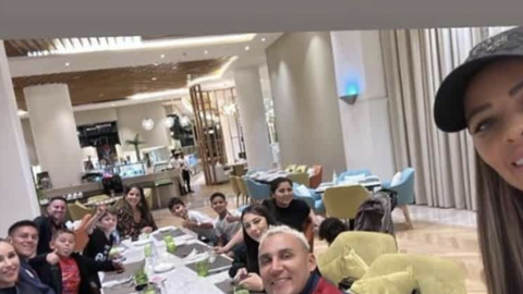 Keylor Navas en celebración previo a la goleada